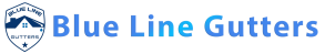 Blue Line Gutters Logo with Text v1